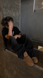 "STATIC" Flared Denim V2 | BLACK