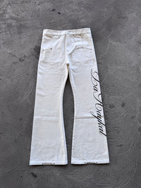 "CALLIGRAPHY" Flared Denim