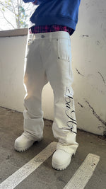 "CALLIGRAPHY" Flared Denim