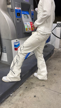 "CALLIGRAPHY" Flared Denim