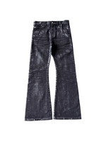 OBSIDIAN Waxed Flared Denim